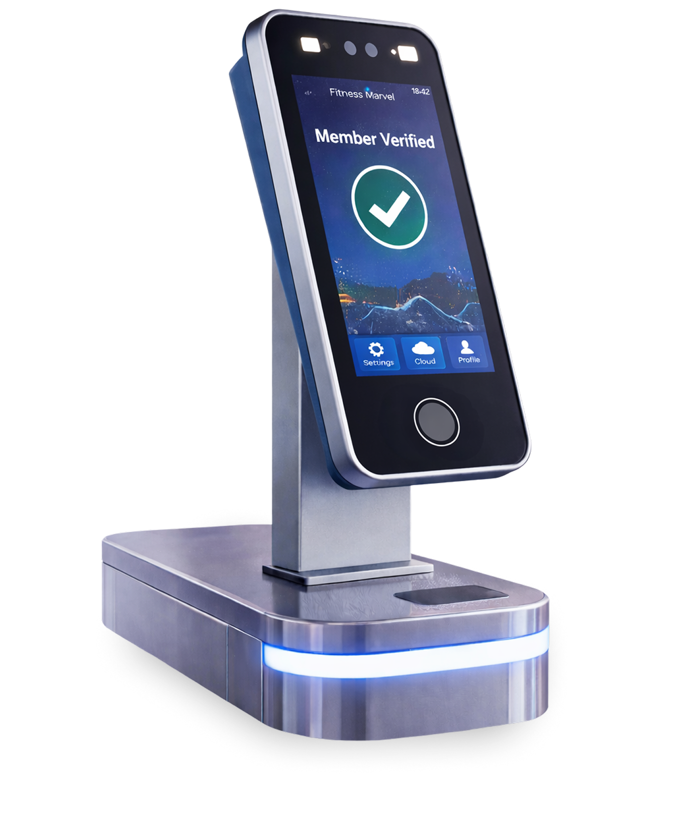 Fitness Marvel AI face, fingerprint, and RFID attendance device
